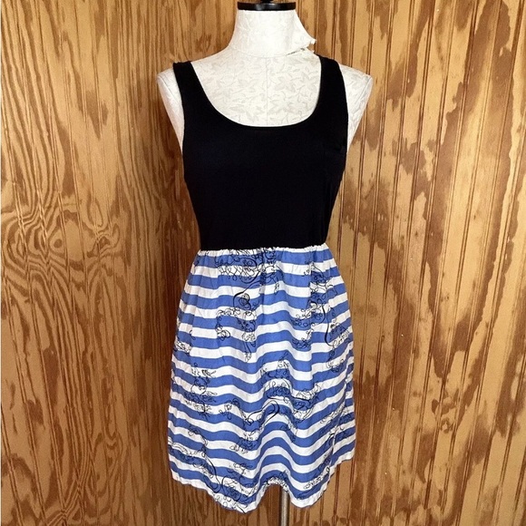 Anthropologie Dresses & Skirts - Eloise by Anthropology Large racer back cotton top with 100% silk skirt dress